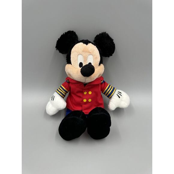 Disney Cruise Line Captain Mickey Mouse Red Jacket 10” Plush No Hat - Picture 1 of 4